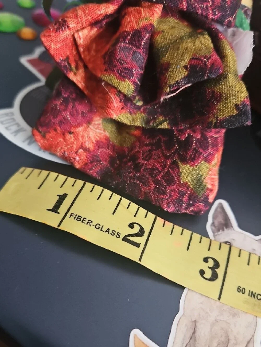 Hand Crafted Floral Ribbon Bow Tie Dog Collar Accessory NEW